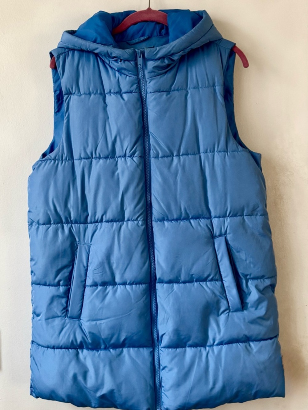PIECES long vest. Medium. Blue.